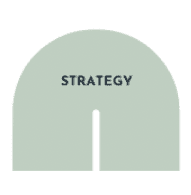 A diagram showing the Strategy element of the Nonprofit Impact System