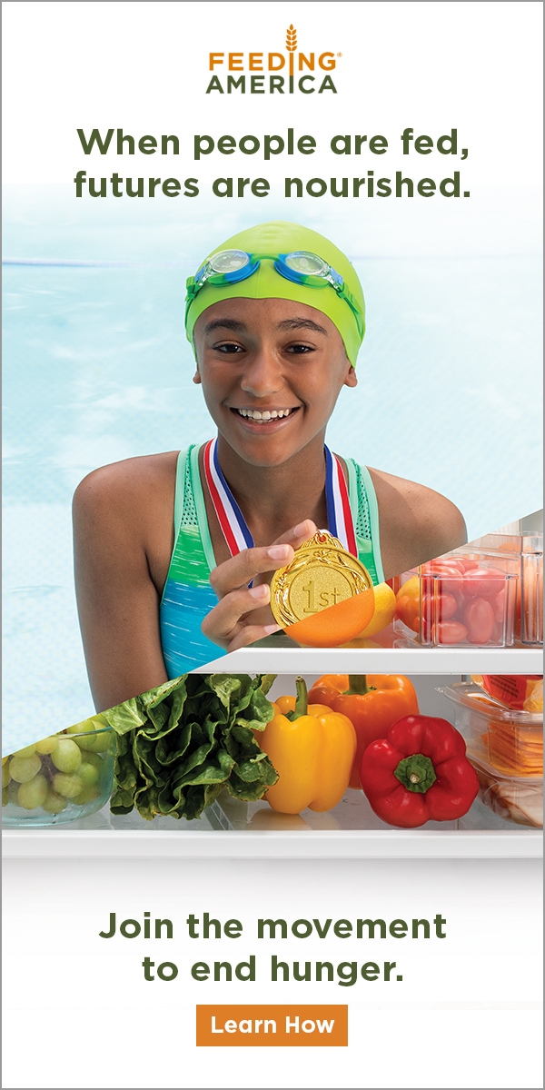 Full effect ad - feeding america depicting swimmer