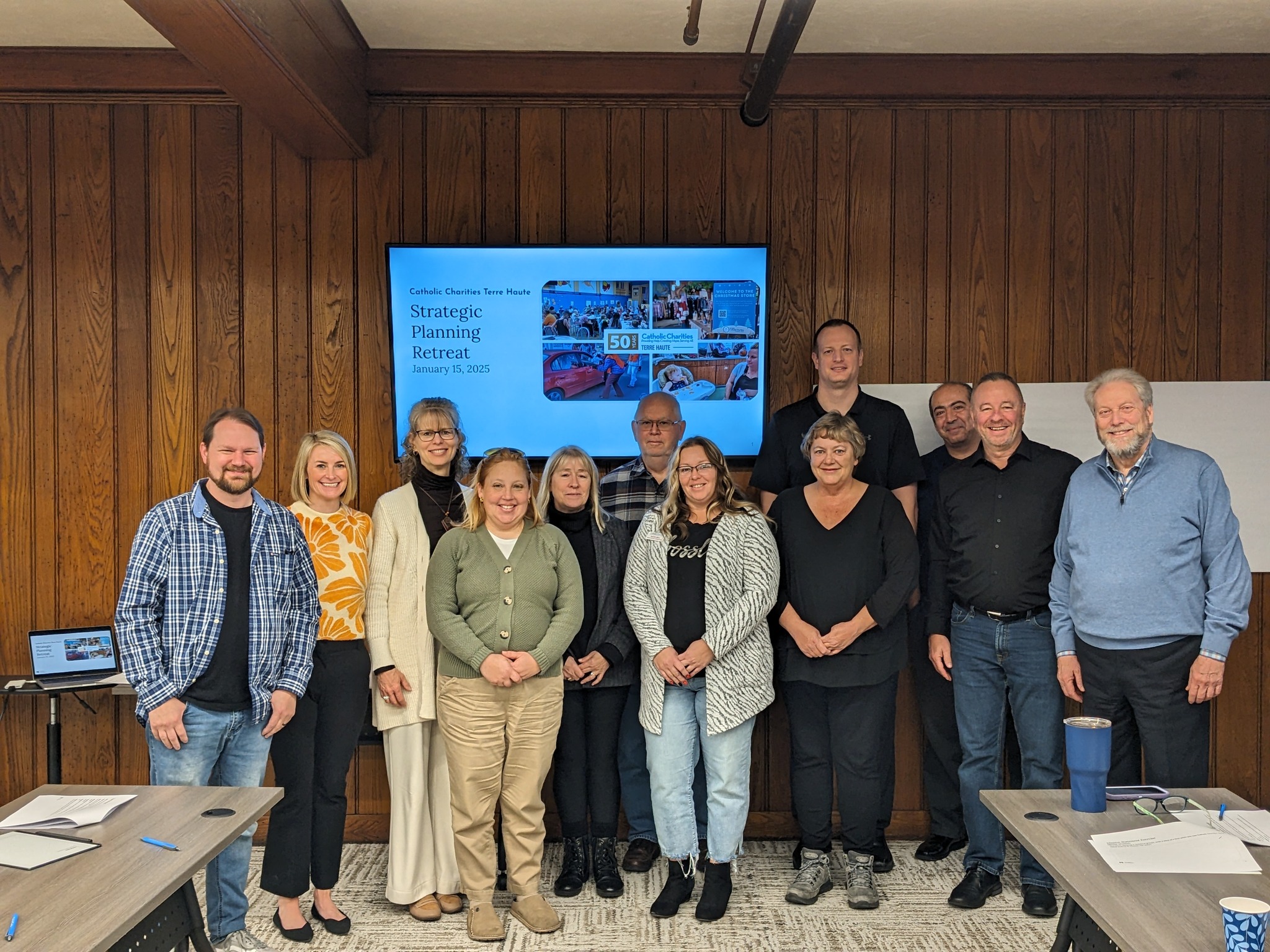 Catholic Charities Terre Haute strategic planning retreat participants