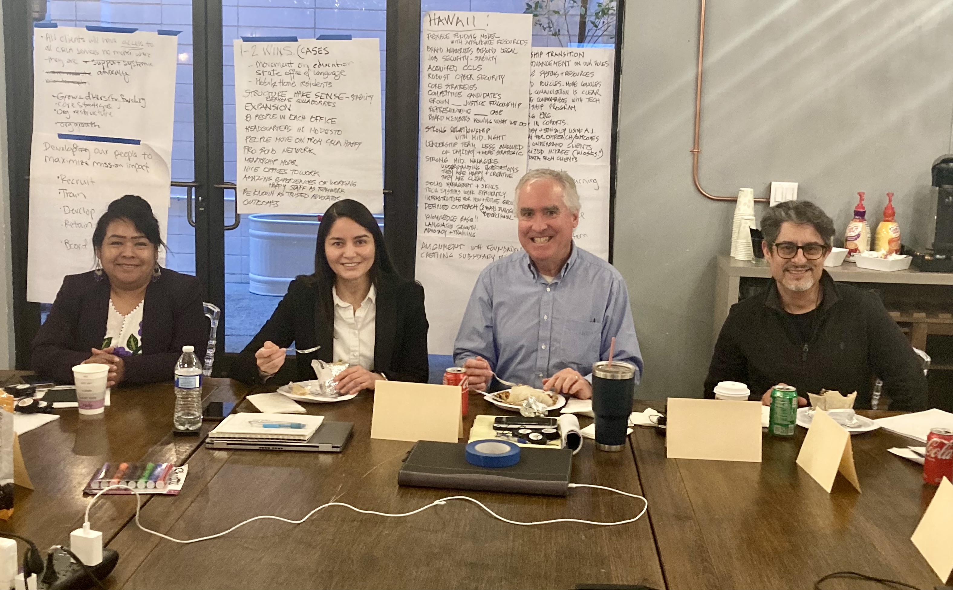CRLA leaders and board members at the strategic planning retreat